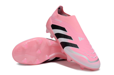 Adidas Predator 25 Elite Laceless FG Football Boots - Pink/Black/White