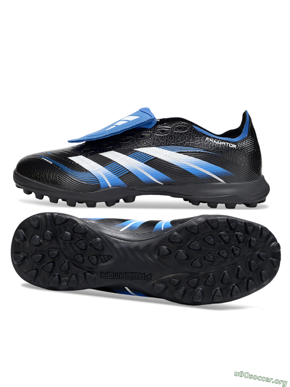 Adidas Predator 25 Elite Foldover Tongue TF Football Shoes - Black/White/Blue 1