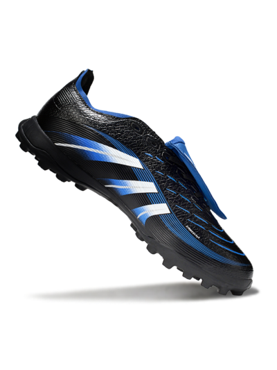 Adidas Predator 25 Elite Foldover Tongue TF Football Shoes - Black/White/Blue