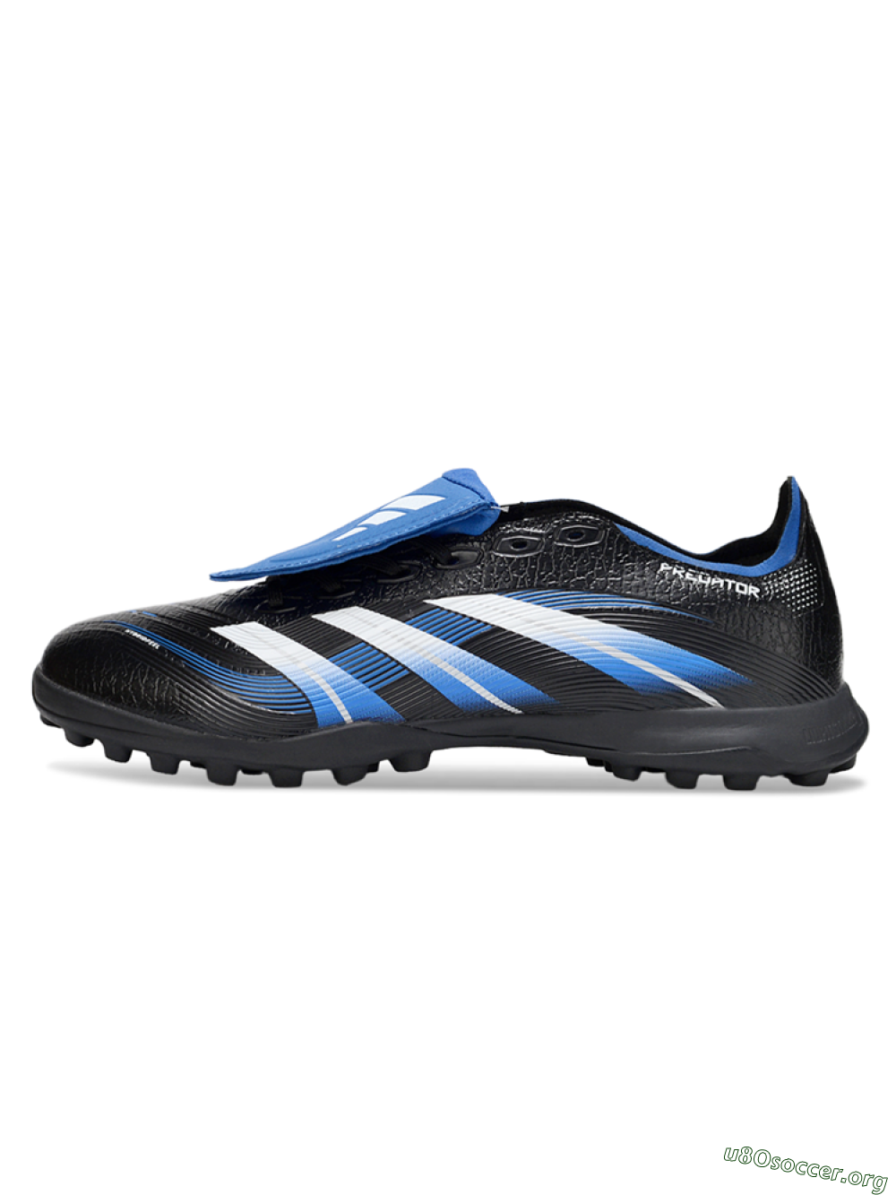 Adidas Predator 25 Elite Foldover Tongue TF Football Shoes - Black/White/Blue 3