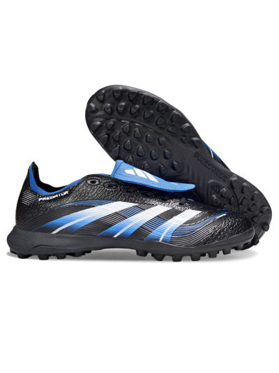 Adidas Predator 25 Elite Foldover Tongue TF Football Shoes - Black/White/Blue