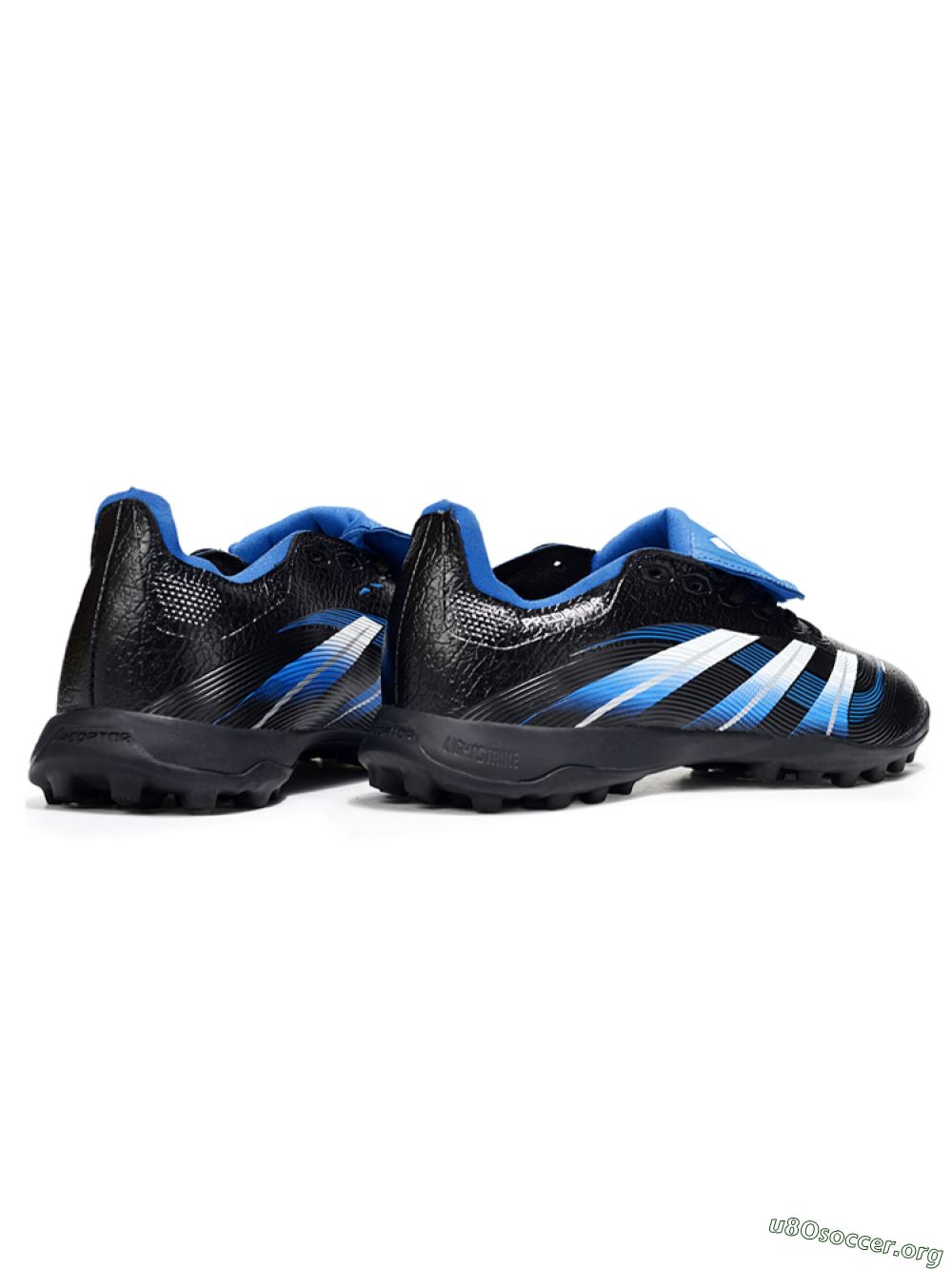 Adidas Predator 25 Elite Foldover Tongue TF Football Shoes - Black/White/Blue 6