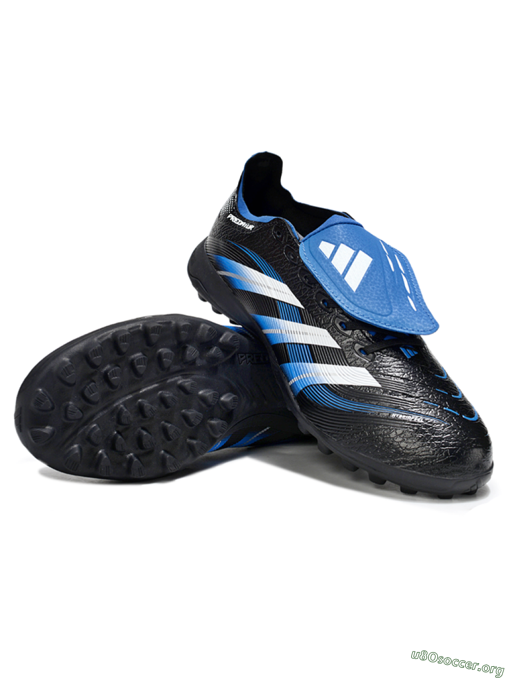 Adidas Predator 25 Elite Foldover Tongue TF Football Shoes - Black/White/Blue 0