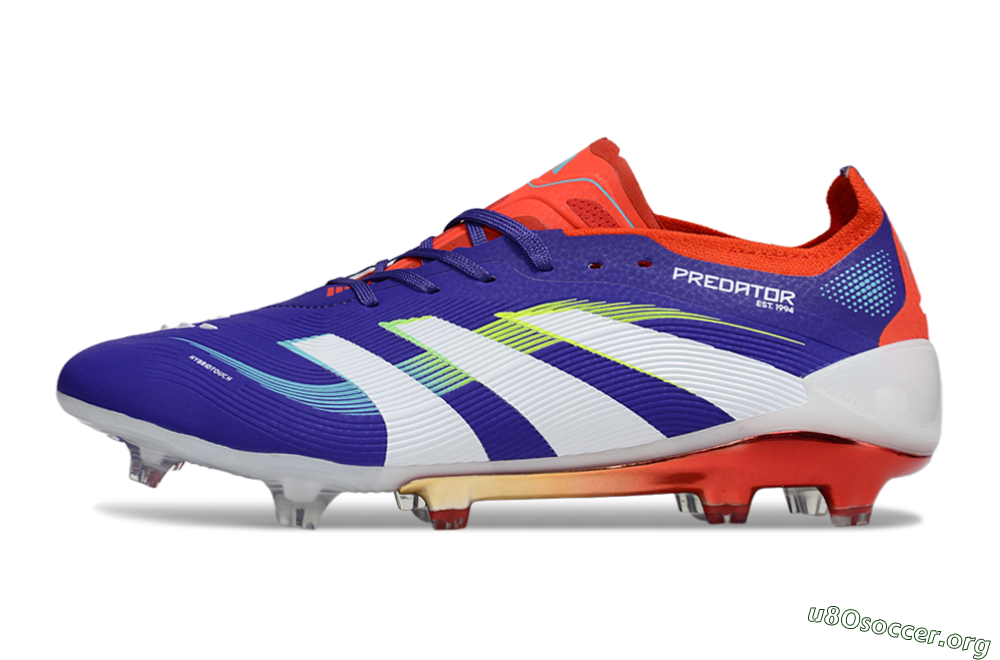 Adidas Predator 25 Elite FG Football Boots - Blue/White/Red 3