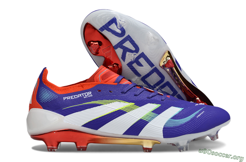 Adidas Predator 25 Elite FG Football Boots - Blue/White/Red 2