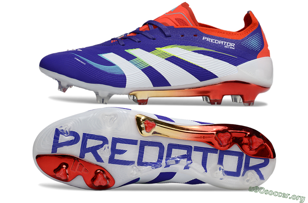 Adidas Predator 25 Elite FG Football Boots - Blue/White/Red 1