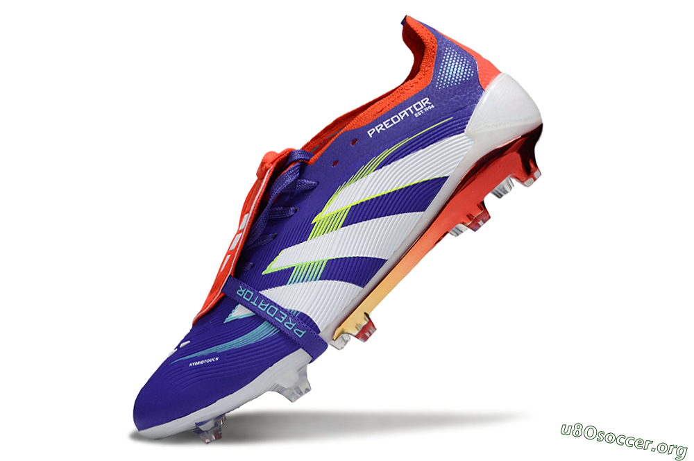 Adidas Predator 25 Elite Foldover Tongue FG Football Boots - Blue/White/Red 4