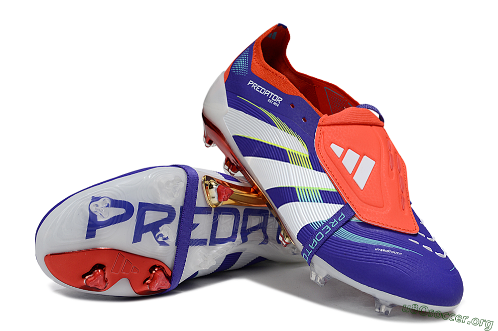 Adidas Predator 25 Elite Foldover Tongue FG Football Boots - Blue/White/Red 0