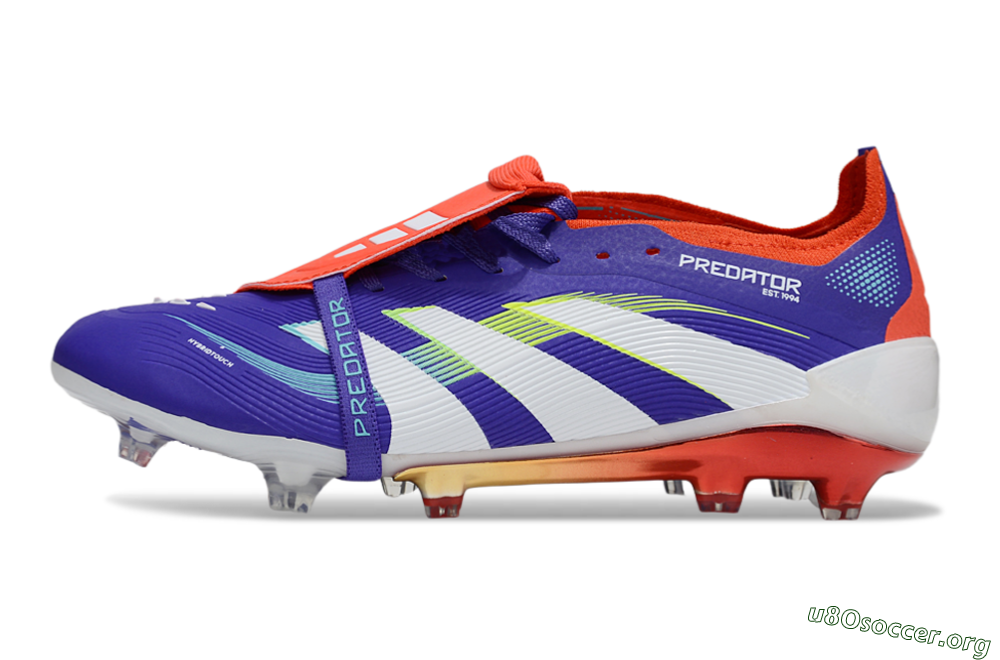 Adidas Predator 25 Elite Foldover Tongue FG Football Boots - Blue/White/Red 3