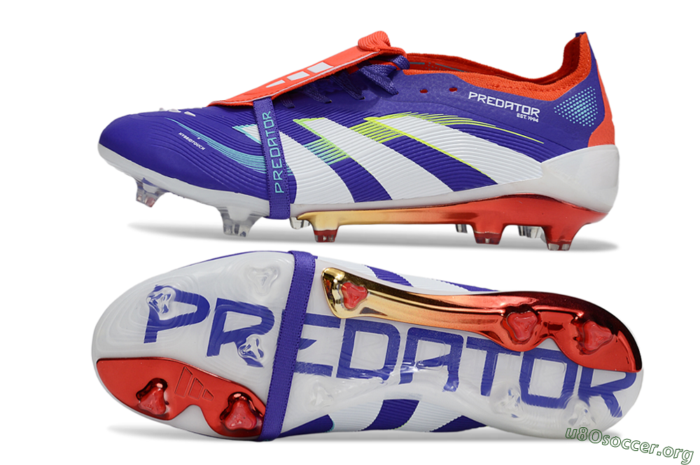 Adidas Predator 25 Elite Foldover Tongue FG Football Boots - Blue/White/Red 1
