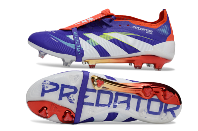 Adidas Predator 25 Elite Foldover Tongue FG Football Boots - Blue/White/Red