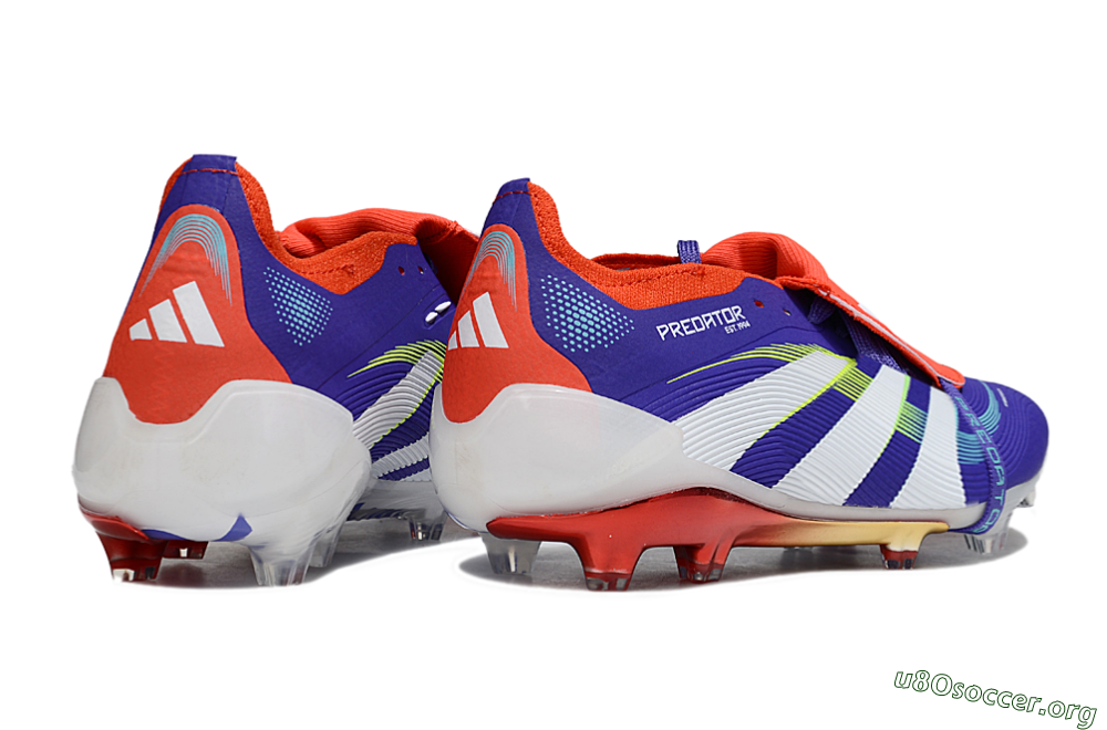 Adidas Predator 25 Elite Foldover Tongue FG Football Boots - Blue/White/Red 6