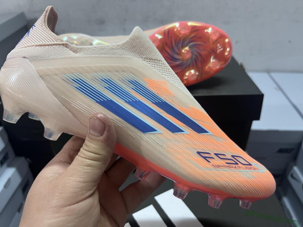 Adidas F50 Elite Laceless FG Football Boots - Pink/Blue/Gold