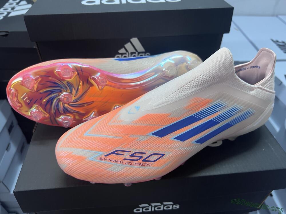Adidas F50 Elite Laceless FG Football Boots - Pink/Blue/Gold