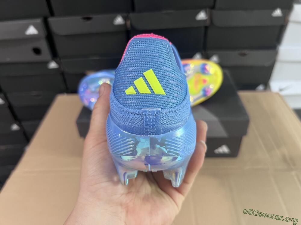 Adidas F50+ Elite Laceless FG Football Boots - Blue/Yellow/Pink
