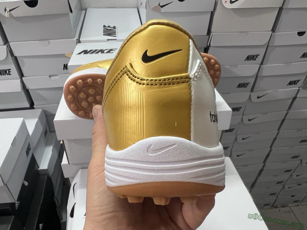 Nike Total 90 II TF Football Shoes - Silver/Black/Gold