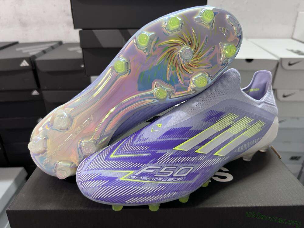 Adidas F50+ Elite Laceless FG Football Boots - Blue/White/Yellow