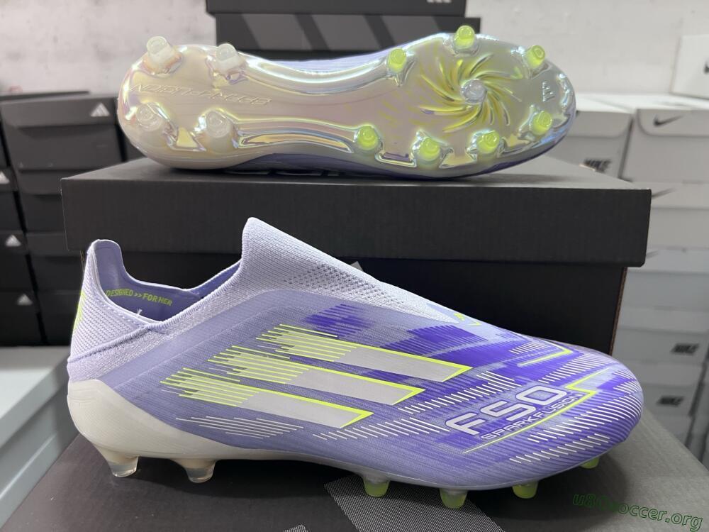 Adidas F50+ Elite Laceless FG Football Boots - Blue/White/Yellow