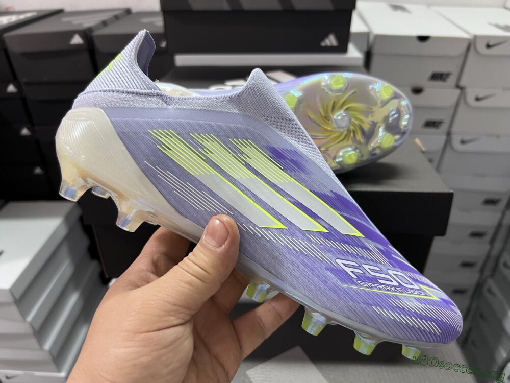 Adidas F50+ Elite Laceless FG Football Boots - Blue/White/Yellow
