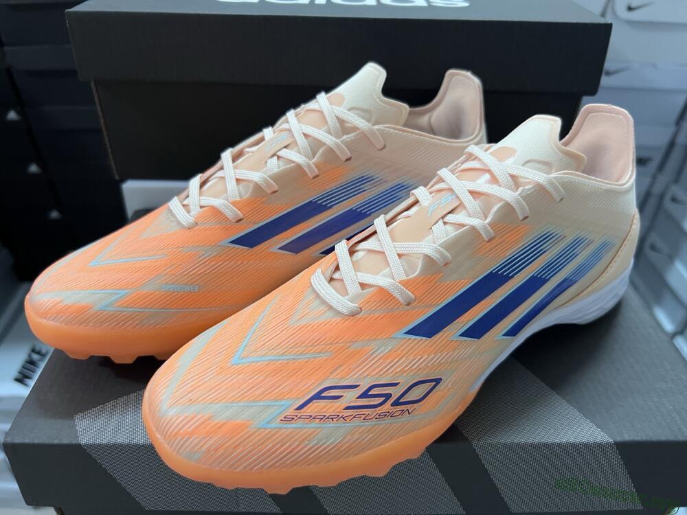 Adidas F50 Elite TF Football Shoes - Orange/Blue/White