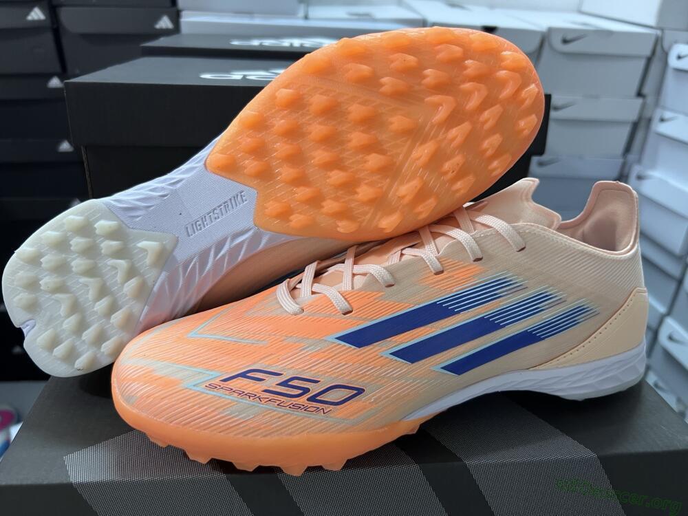 Adidas F50 Elite TF Football Shoes - Orange/Blue/White