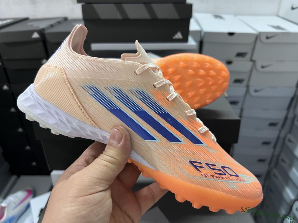 Adidas F50 Elite TF Football Shoes - Orange/Blue/White