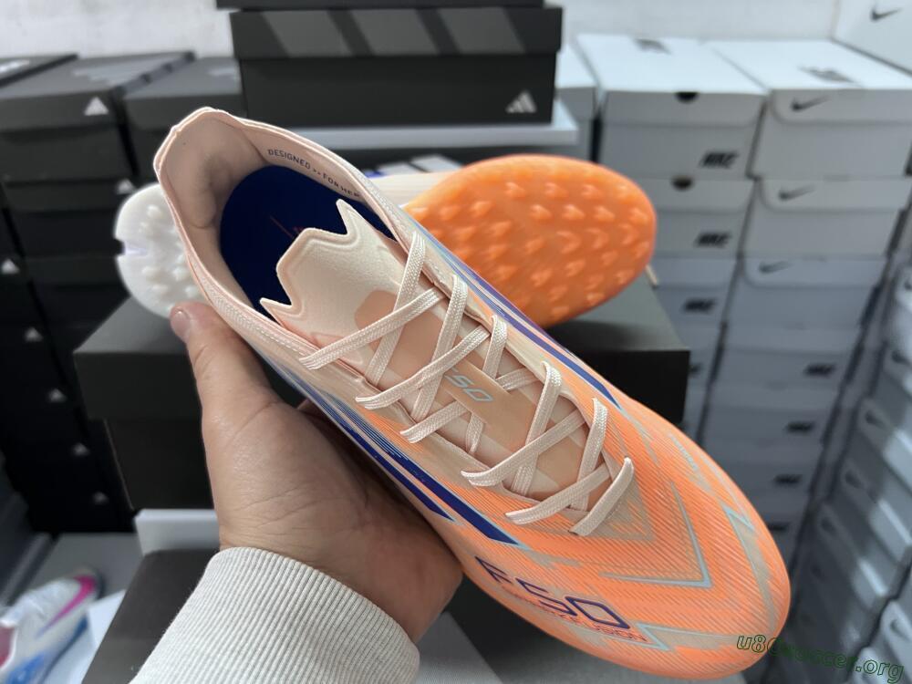 Adidas F50 Elite TF Football Shoes - Orange/Blue/White