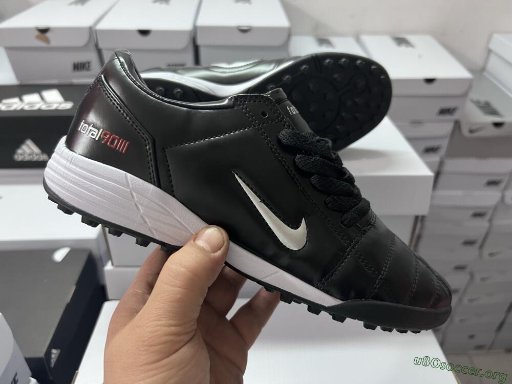 Nike Total 90 III TF Football Shoes - Black/Silver/White
