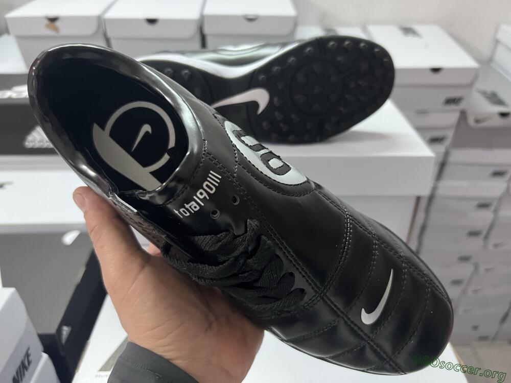 Nike Total 90 III TF Football Shoes - Black/Silver/White