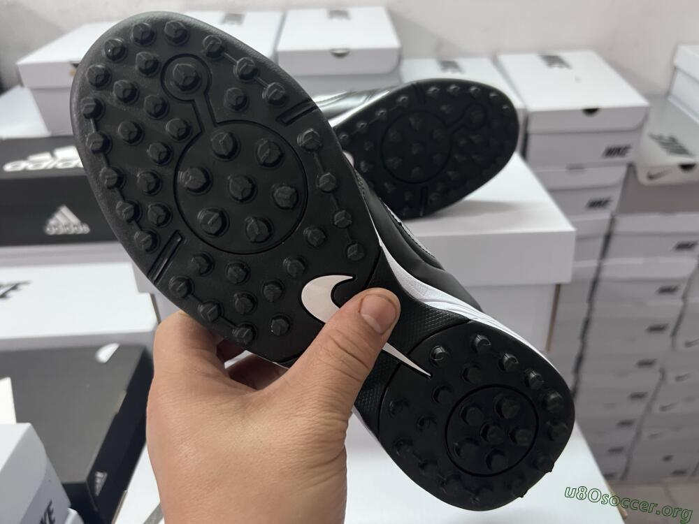 Nike Total 90 III TF Football Shoes - Black/Silver/White
