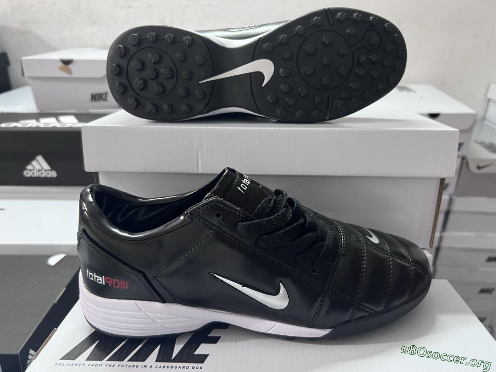 Nike Total 90 III TF Football Shoes - Black/Silver/White