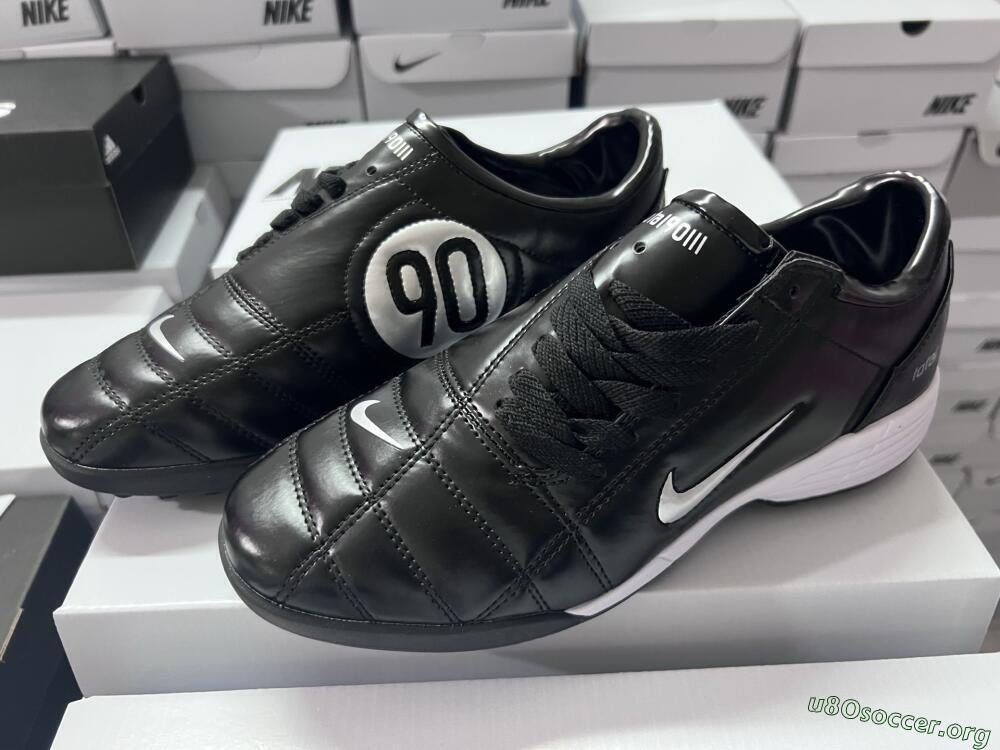 Nike Total 90 III TF Football Shoes - Black/Silver/White