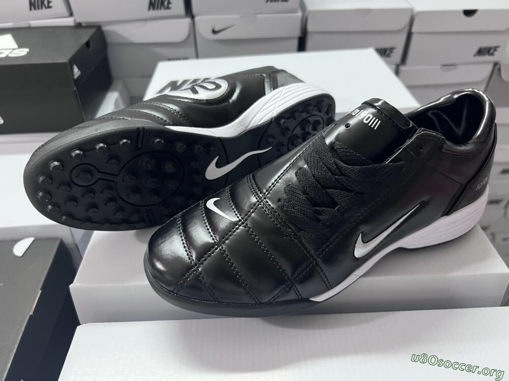 Nike Total 90 III TF Football Shoes - Black/Silver/White