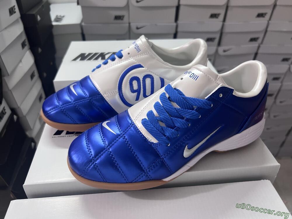 Nike Total 90 II TF Football Shoes - Blue/White/Brown