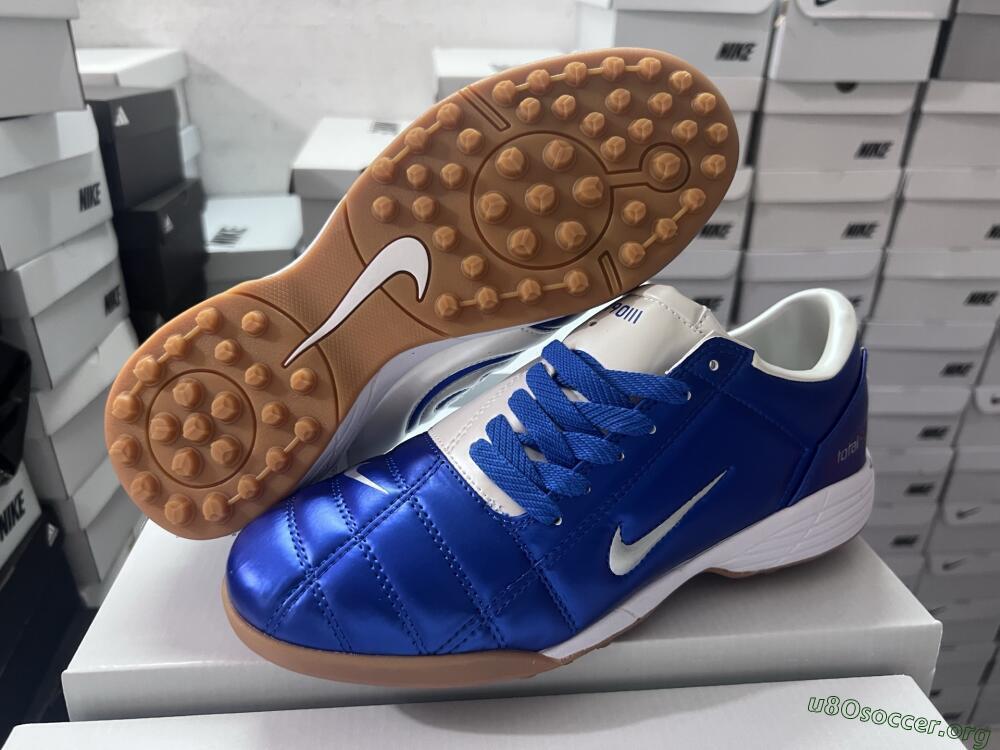 Nike Total 90 II TF Football Shoes - Blue/White/Brown