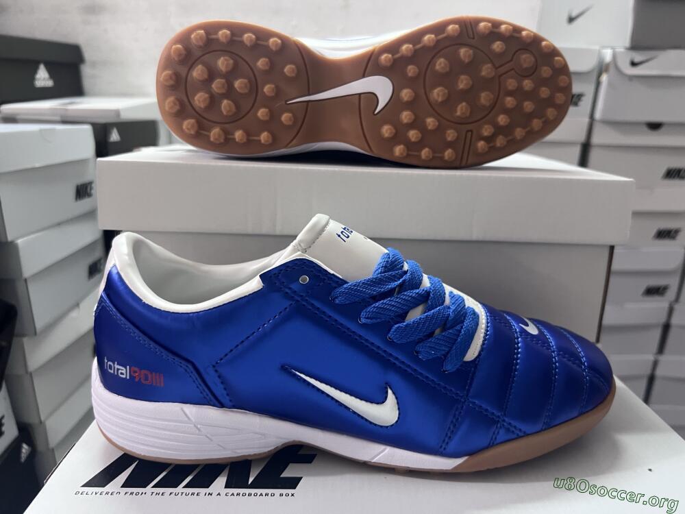 Nike Total 90 II TF Football Shoes - Blue/White/Brown