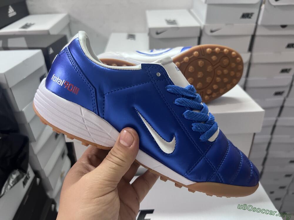 Nike Total 90 II TF Football Shoes - Blue/White/Brown