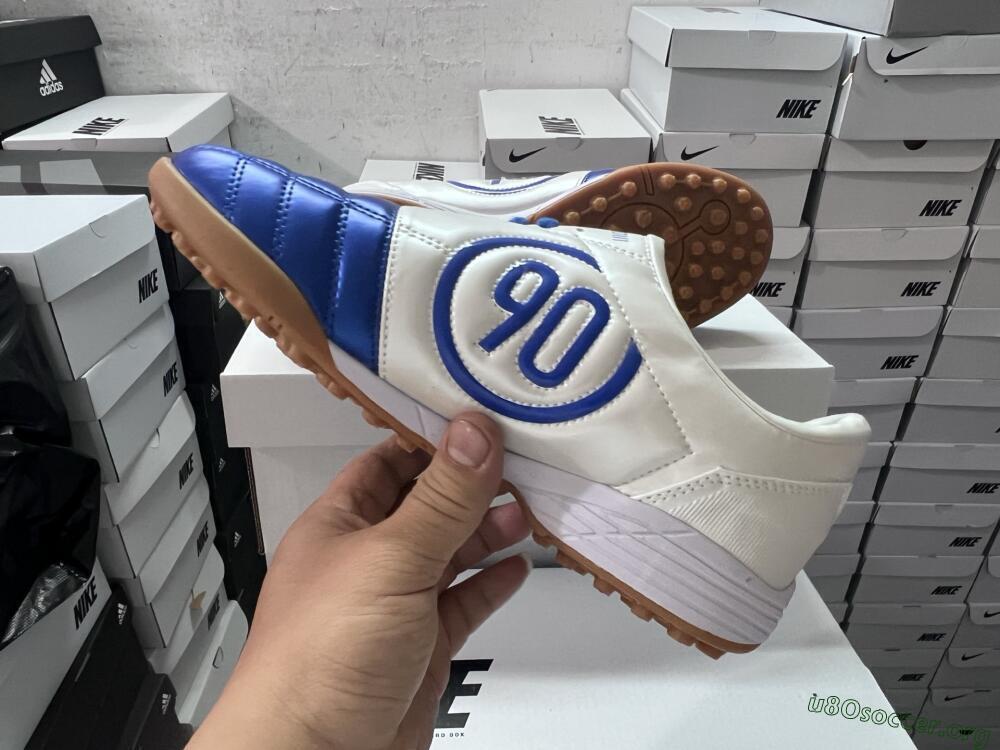Nike Total 90 II TF Football Shoes - Blue/White/Brown