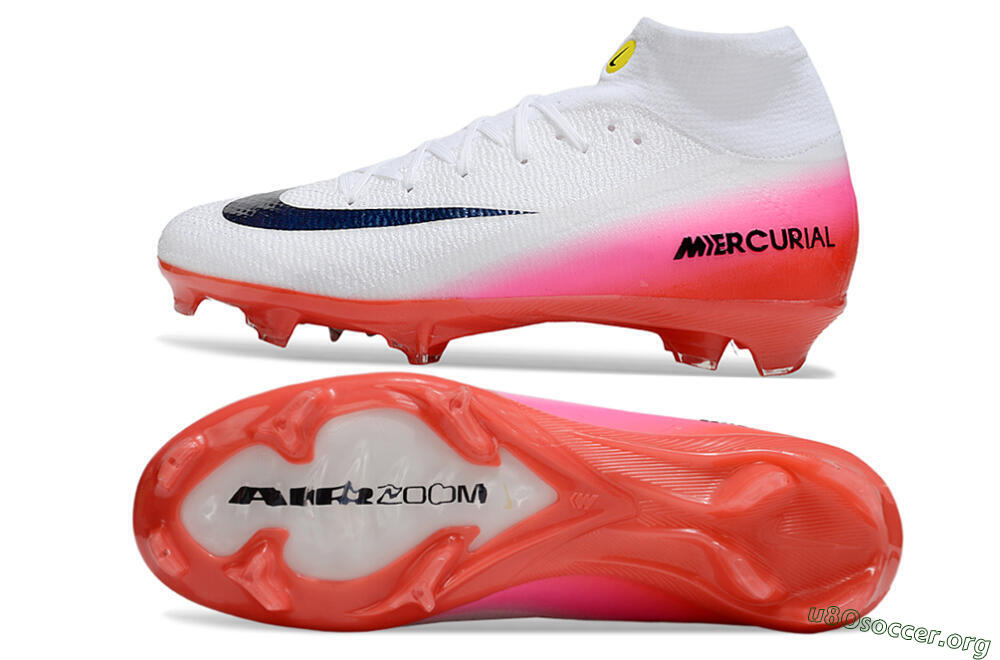 Nike Air Zoom Mercurial Superfly 10 Elite FG Football Boots - White/Black/Pink 1