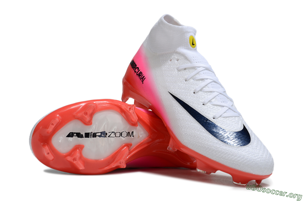 Nike Air Zoom Mercurial Superfly 10 Elite FG Football Boots - White/Black/Pink 0