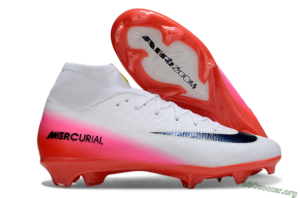 Nike Air Zoom Mercurial Superfly 10 Elite FG Football Boots - White/Black/Pink 2