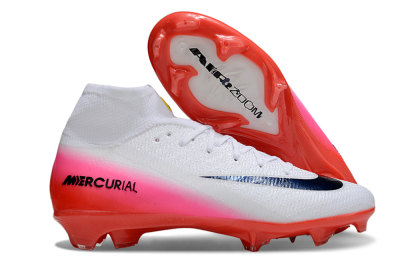 Nike Air Zoom Mercurial Superfly 10 Elite FG Football Boots - White/Black/Pink
