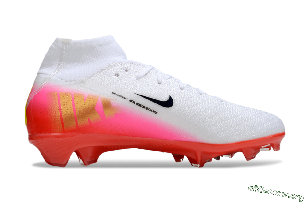 Nike Air Zoom Mercurial Superfly 10 Elite FG Football Boots - White/Black/Pink 7