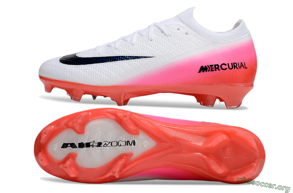 Nike Air Zoom Mercurial Vapor 16 Elite FG Football Boots - White/Black/Pink 1