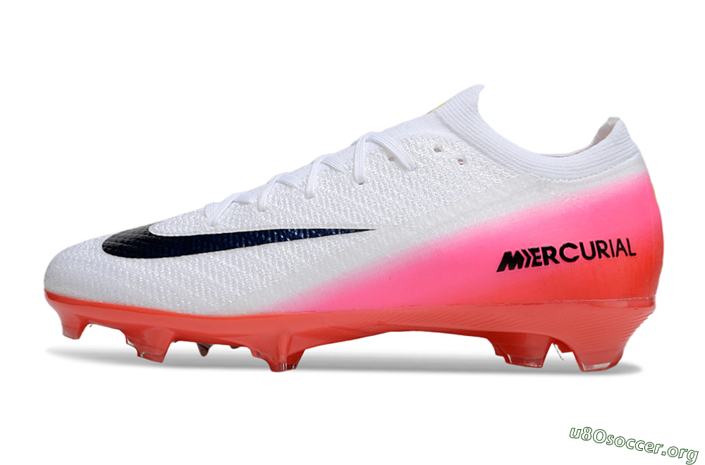 Nike Air Zoom Mercurial Vapor 16 Elite FG Football Boots - White/Black/Pink 3
