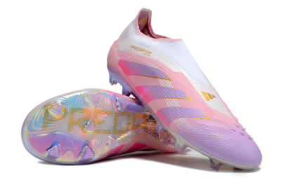 Adidas Predator 25 Elite Laceless FG Football Boots - Pink/Purple/Gold