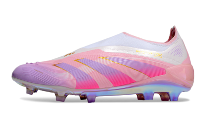 Adidas Predator 25 Elite Laceless FG Football Boots - Pink/Purple/Gold