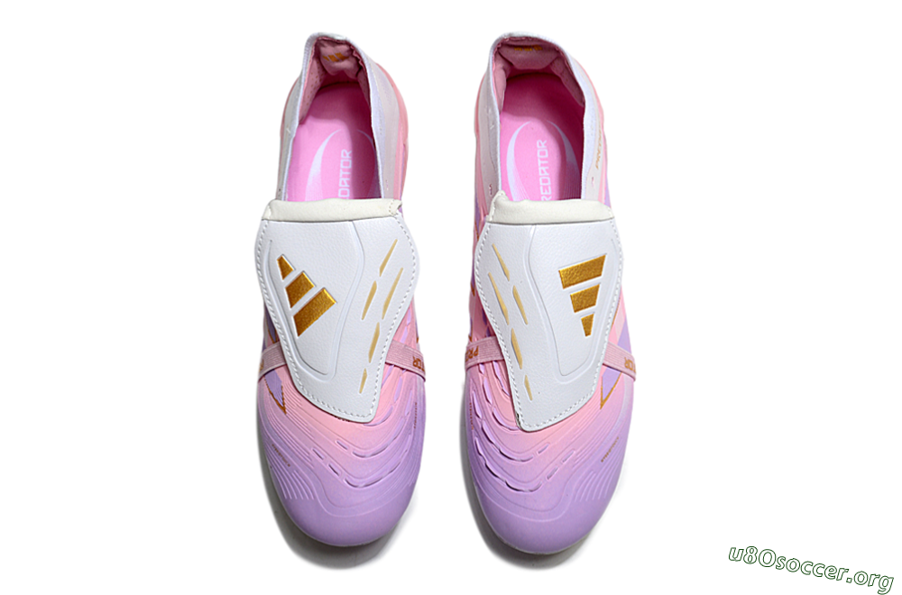 Adidas Predator 25 Elite Foldover Tongue FG Football Boots - Pink/Purple/Gold 4