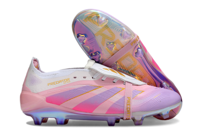 Adidas Predator 25 Elite Foldover Tongue FG Football Boots - Pink/Purple/Gold