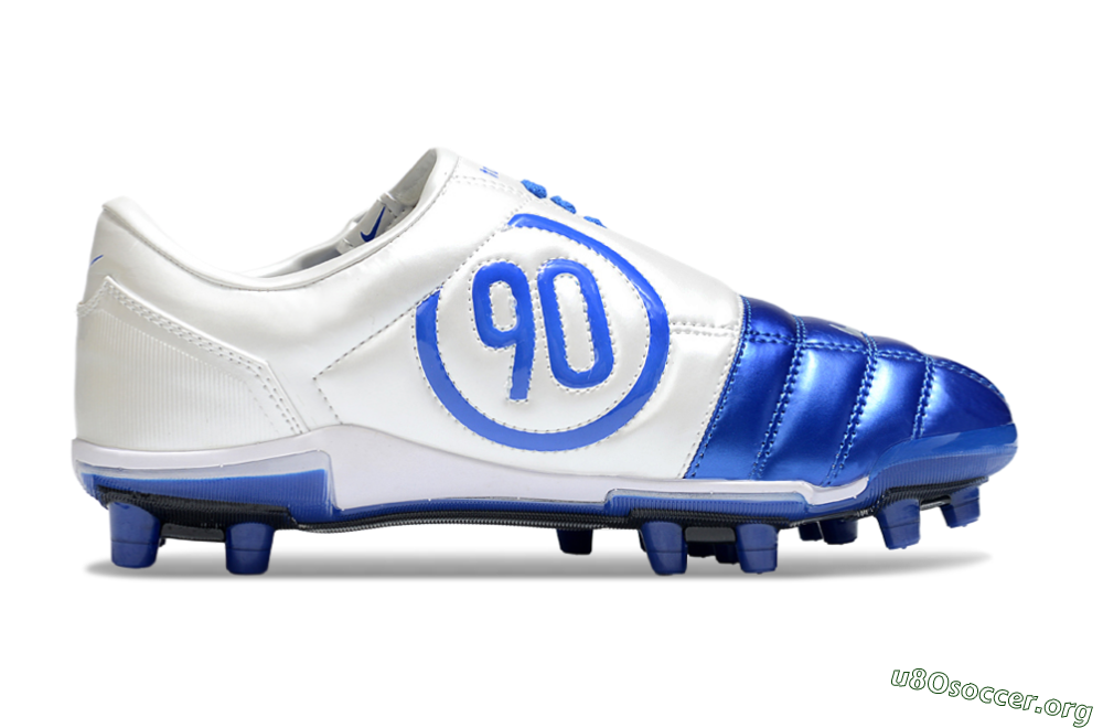 Nike Air Zoom Total 90 III FG Football Boots - Blue/Silver/White 7